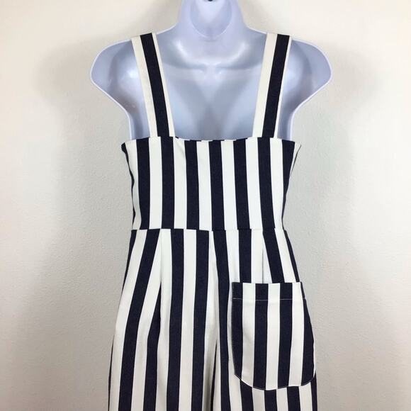 ASOS Stripe Pinny Jumpsuit with Frill Hem size 4 NWT - Picture 6 of 8